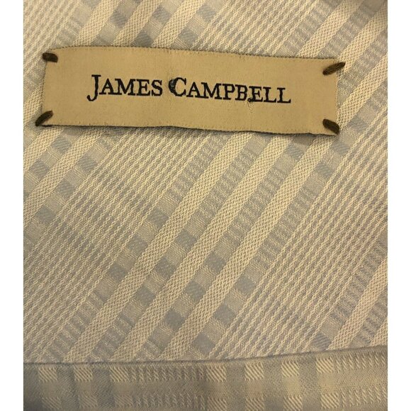 James Campbell Mens Blue Long Sleeve Button Up Shirt Size XL - Picture 4 of 6